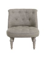Fauteuil crapaud en tissu losange gris - Bastien