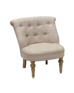 Fauteuil crapaud en frêne et tissu - Bastien