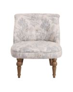 Fauteuil crapaud en tissu toile de Jouy - Bastien