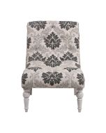 Fauteuil en tissu Arabesque et hévéa massif - Léopold