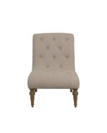Fauteuil en tissu beige - Léopold