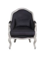 Fauteuil cabriolet en tissu anthracite - Constant
