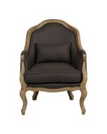 Fauteuil cabriolet en tissu noir - Constant