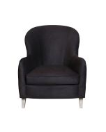 Fauteuil en tissu gris anthracite - Oscar