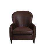Fauteuil en cuir synthétique chocolat - Oscar