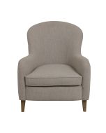 Fauteuil en tissu beige - Oscar