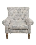 Fauteuil en tissu toile de Jouy - Émile