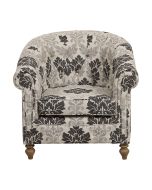 Fauteuil cabriolet en tissu arabesque - Théodore