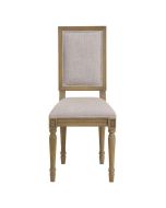 Chaise en chêne massif et tissu - Honorine