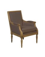 Fauteuil en frêne et tissu marron glacé - Honoré