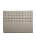 Tête de lit capitonnée 140/160 cm en hévéa et tissu - Capucine