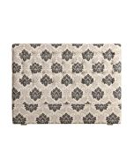 Tête de lit capitonnée 140/160 cm en hévéa et tissu arabesque - Capucine