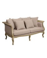 Banquette 3 places en frêne et tissu - Léonie