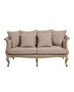 Banquette 3 places en frêne et tissu - Léonie