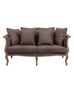 Banquette 3 places en tissu Marron glacé - Léonie