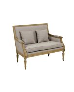 Banquette 2 places en frêne massif et tissu - Victoire