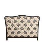 Tête de lit capitonnée 140/160 cm en hévéa et tissu arabesque - Joséphine