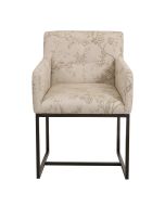 Fauteuil de table en tissu paradisier - Eliott