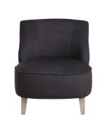 Fauteuil crapaud en tissu anthracite - Victor