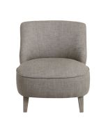 Fauteuil crapaud en tissu losange gris - Victor