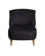 Fauteuil crapaud en tissu gris anthracite - Victor