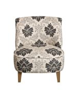 Fauteuil crapaud en tissu arabesque - Victor