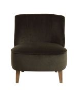 Fauteuil crapaud en velours kaki - Victor