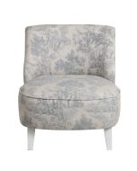 Fauteuil crapaud en tissu toile de Jouy - Victor