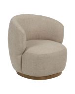 Fauteuil en tissu sur socle pivotant - Basile