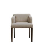 Fauteuil de table en tissu beige - Marceau