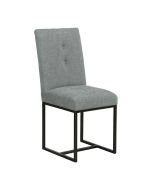 Chaise en tissu gris chambray - Grace