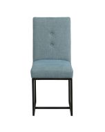 Chaise en tissu bleu chambray - Grace