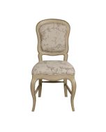 Chaise en hévéa massif et tissu paradisier - Éléonore