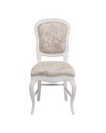 Chaise en hévéa et tissu Paradisier - Éléonore