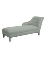 Méridienne droite en tissu losange gris - Eugénie