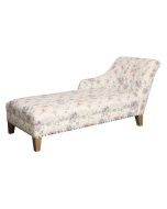 Méridienne droite en tissu fleur opaline - Eugénie