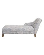 Méridienne droite en frêne massif et tissu toile de Jouy - Eugénie