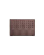 Tête de lit capitonnée 180 cm en frêne et tissu marron glacé - Capucine