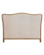 Tête de lit 140/160 cm en frêne et tissu lin beige - Joséphine