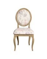 Chaise médaillon en tissu - Hortense