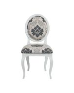 Chaise médaillon en tissu arabesque - Hortense