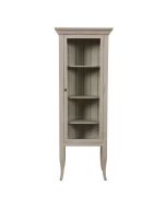 Vitrine gris perle patiné en épicéa