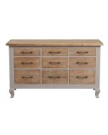 Commode de mercerie 9 tiroirs en épicéa massif - Provence