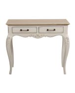 Console lin vieilli 2 tiroirs - Romance