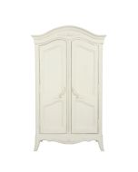 Armoire penderie blanche 2 portes en bois - Lubéron