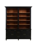 Bibliothèque noire en acacia massif - Cénacle