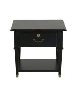 Bout de canapé noir en acacia massif - Cénacle