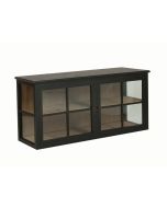 Caisson portes vitrées en pin massif - Manoir