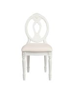 Chaise en tissu et pin massif blanc - Gustavien