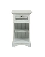 Table de chevet blanche en épicéa massif - Vénitiennes